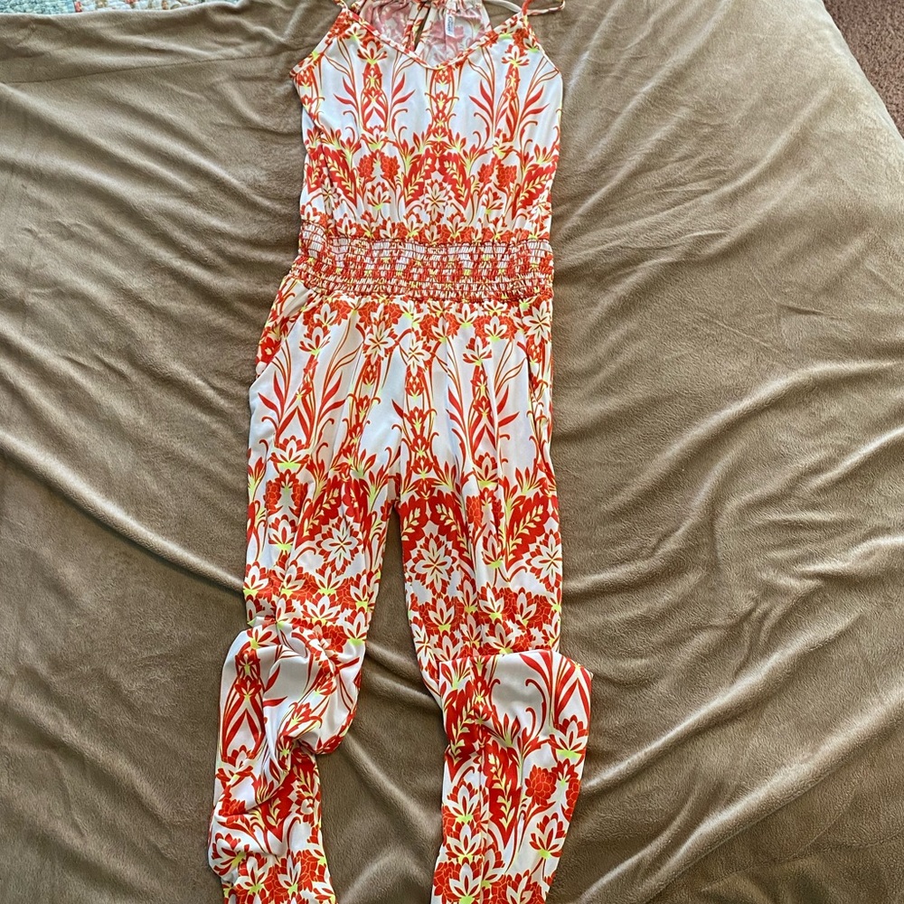 Orange Comfy Jumpsuit